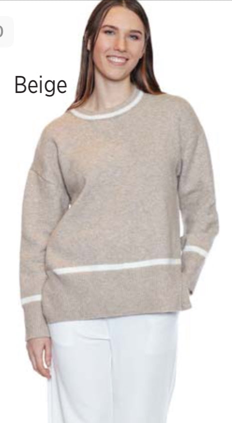 Knit Long Sleeve W/Line Detail