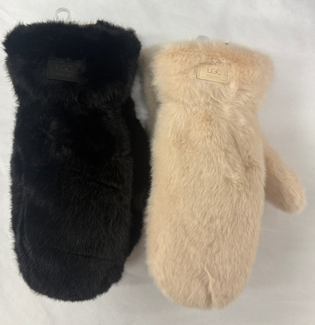 Faux Fur Mitten