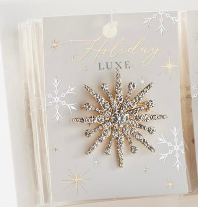 Crystal Snowflake Pin