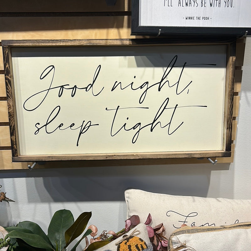 Good Night Sleep Tight Wood Sign