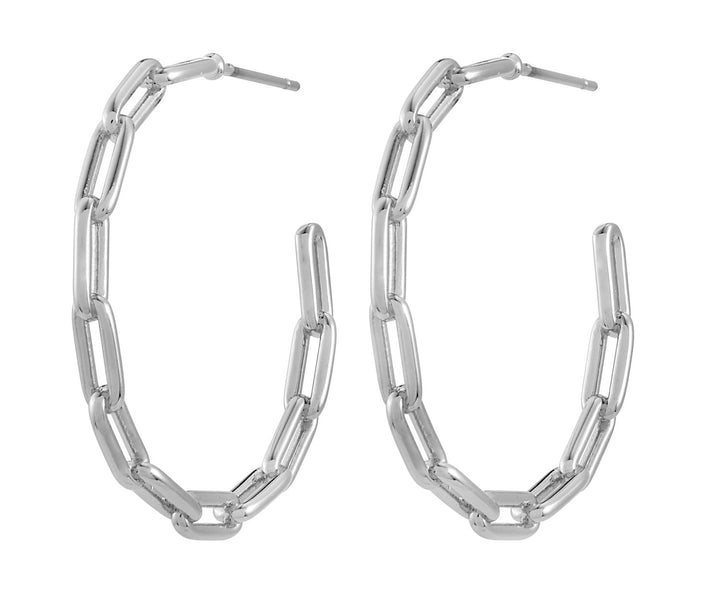 Large Chain Link Hoop Earring