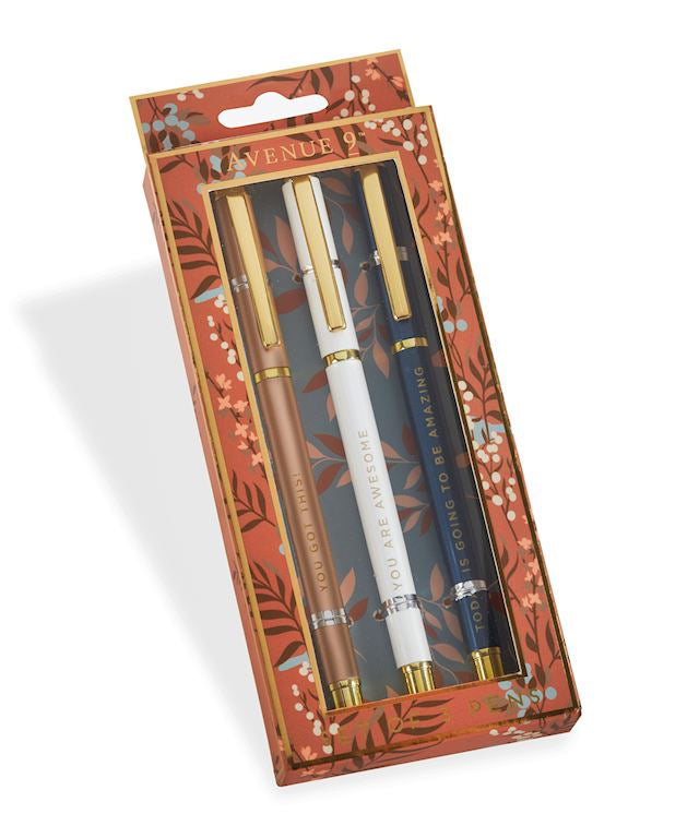 Set Of 3 Boxed Pens