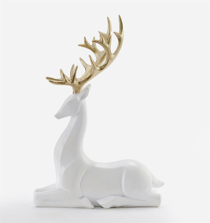 White Reindeer Figurine