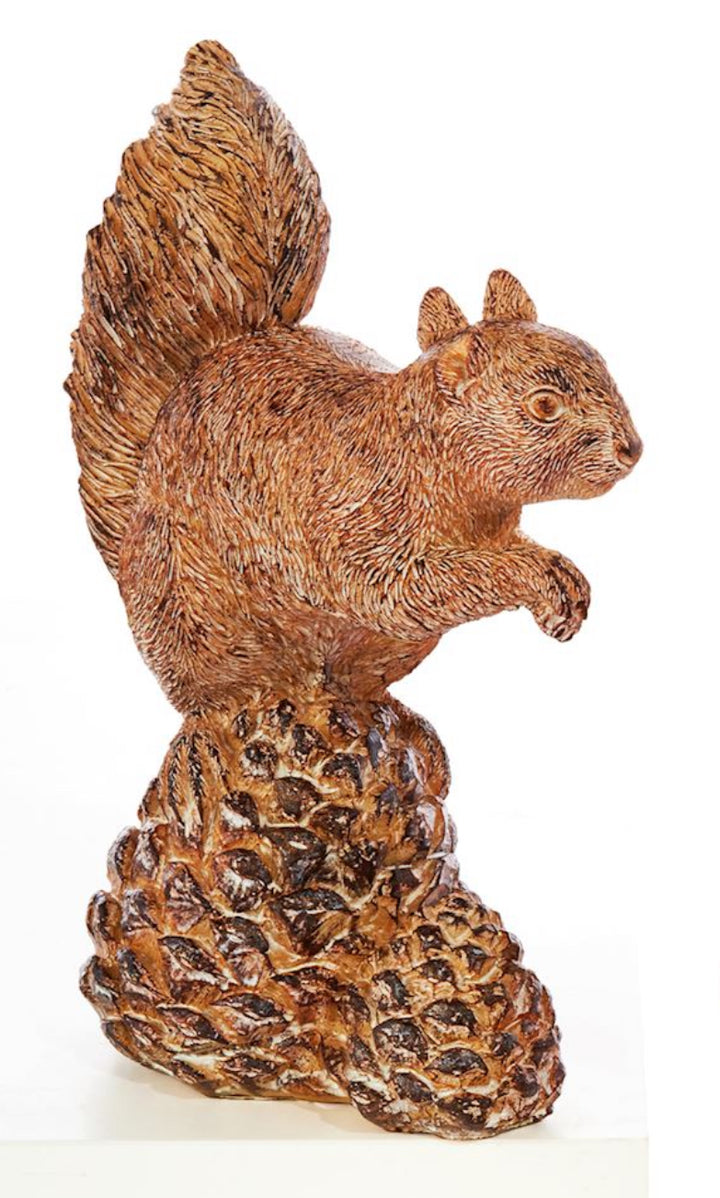 Squirrel On Acorn Figurine