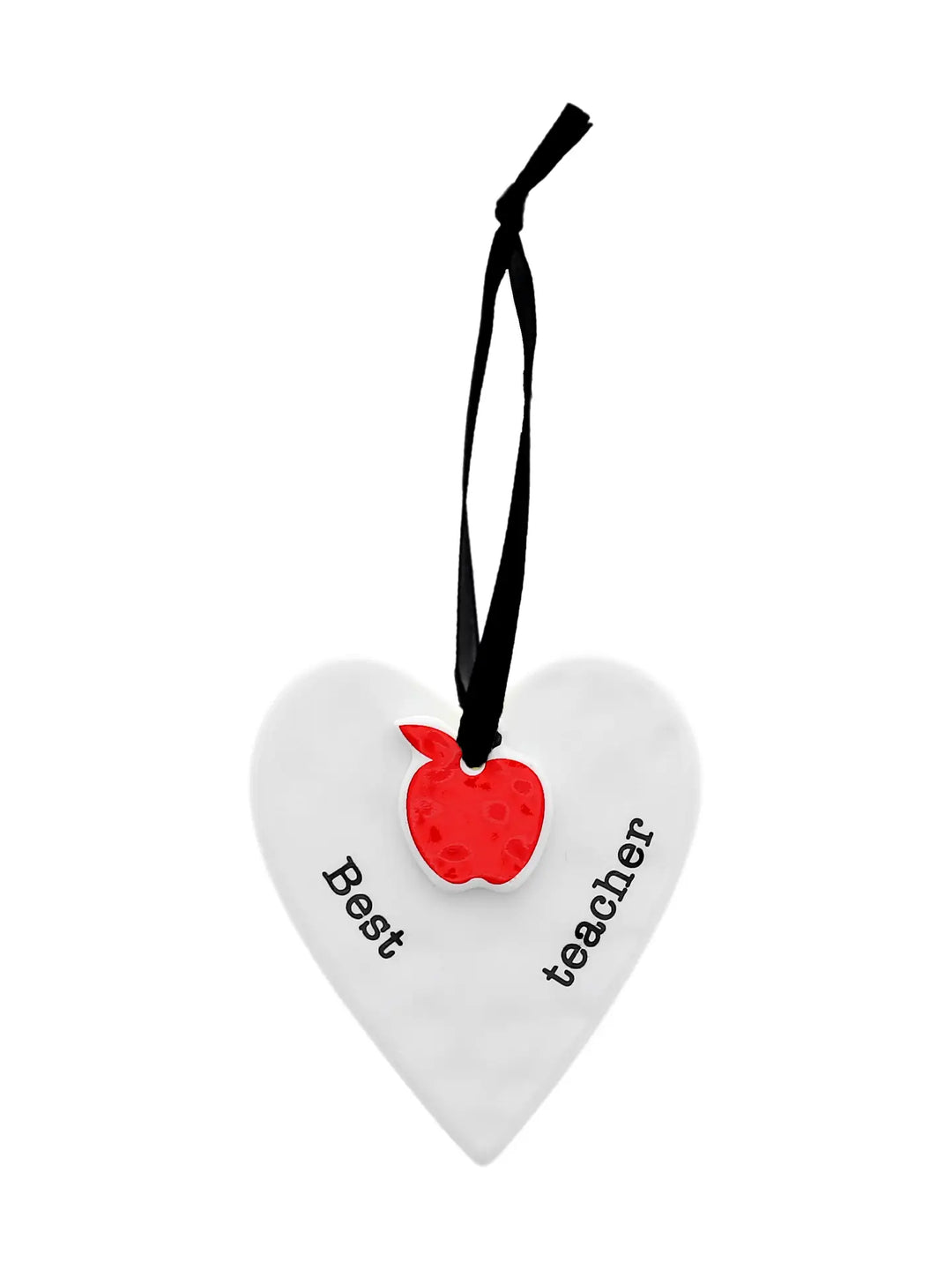 3” Best Teacher Ceramic Heart Keepsake Plaque