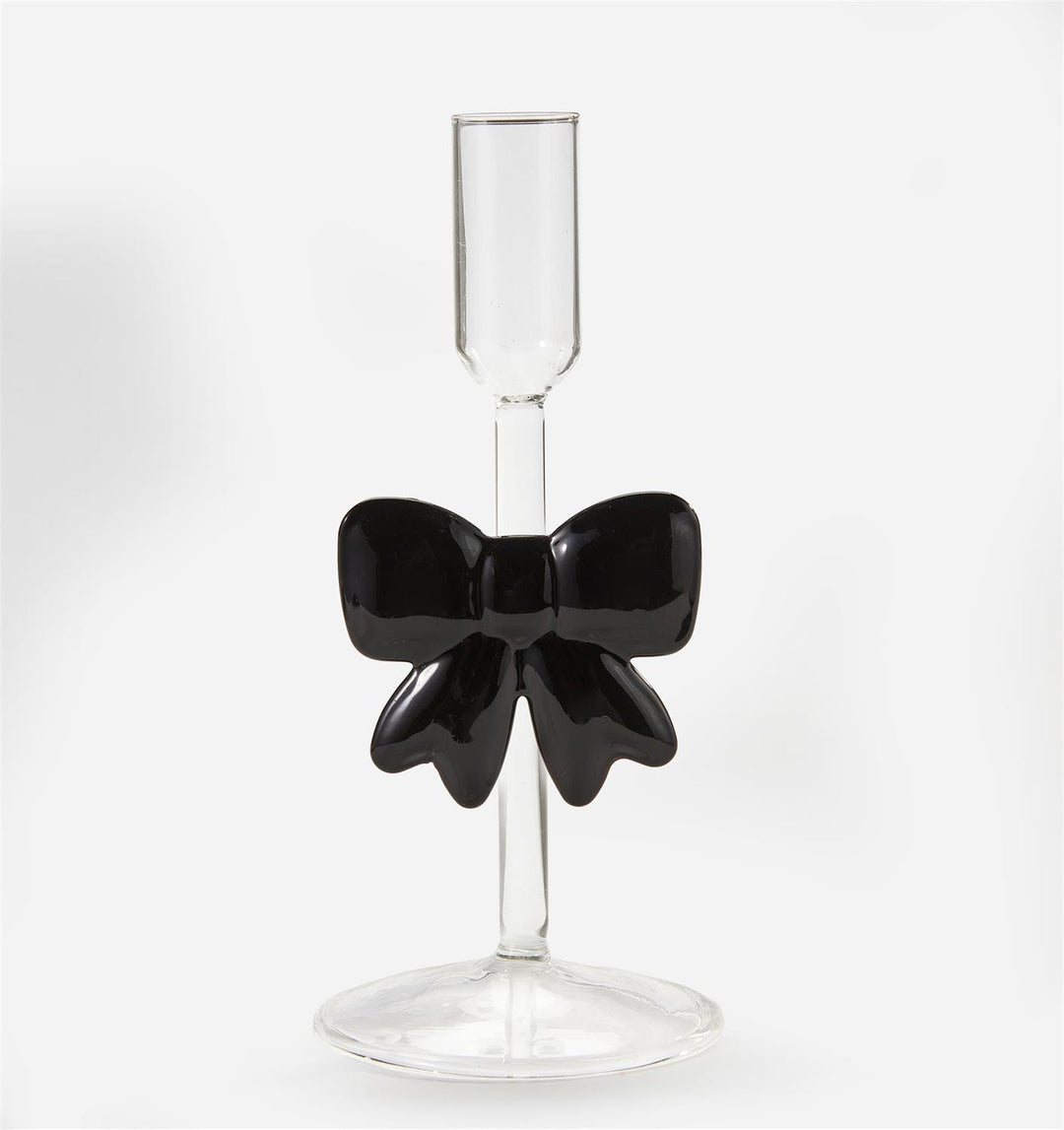 Glass Bow Taper Holder