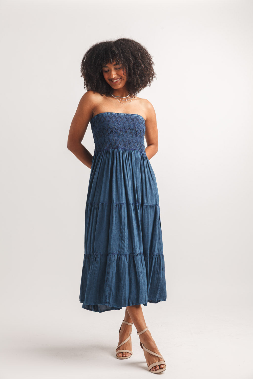 Tiered Embroidered Convertible Dress/Skirt