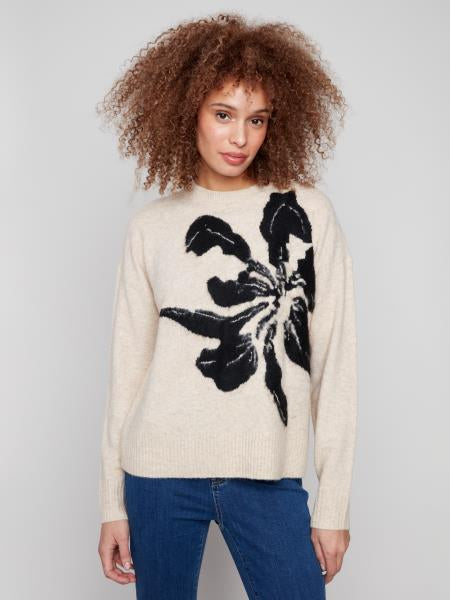 Floral Crew Neck Sweater
