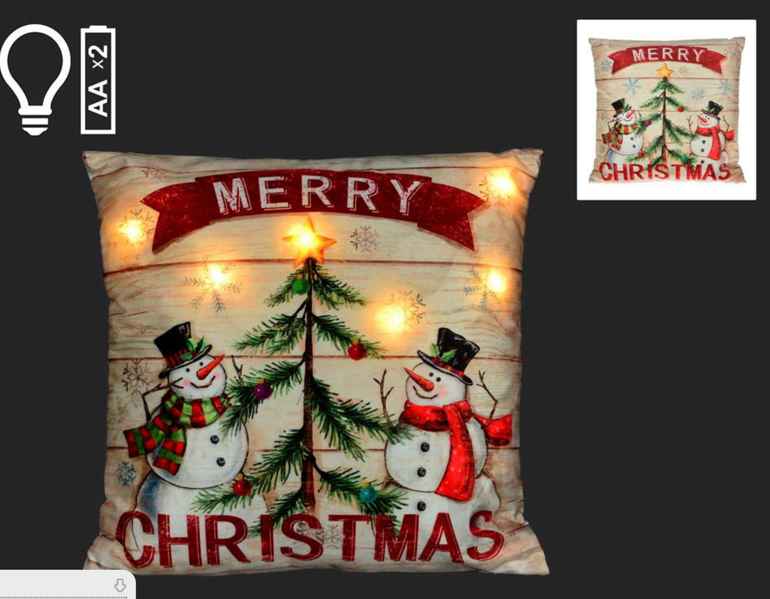 16X16” LED Merry Xmas Pillow