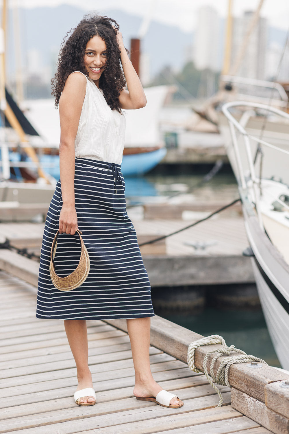 Collared Textured Sleeveless Top