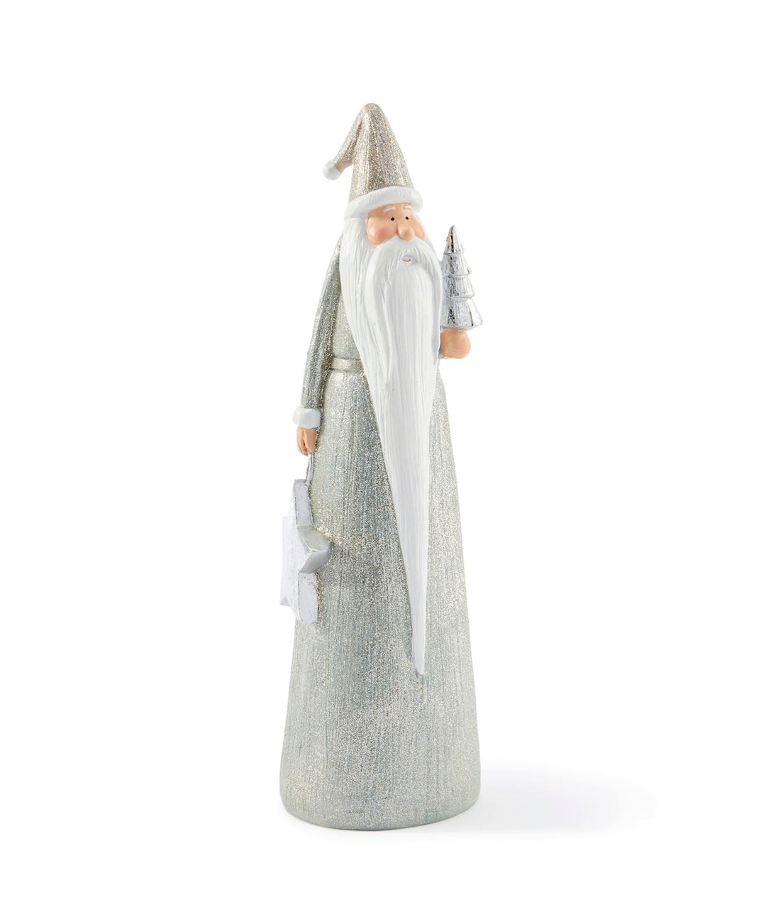 Santa Holding A Tree Figurine