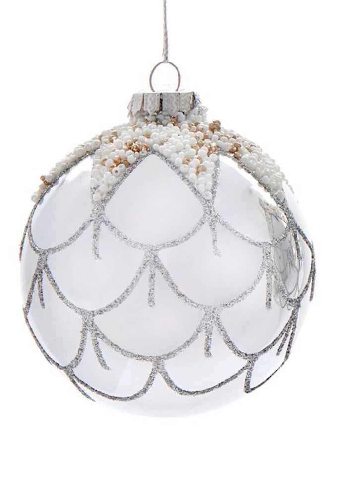 Silver Beaded Ornament