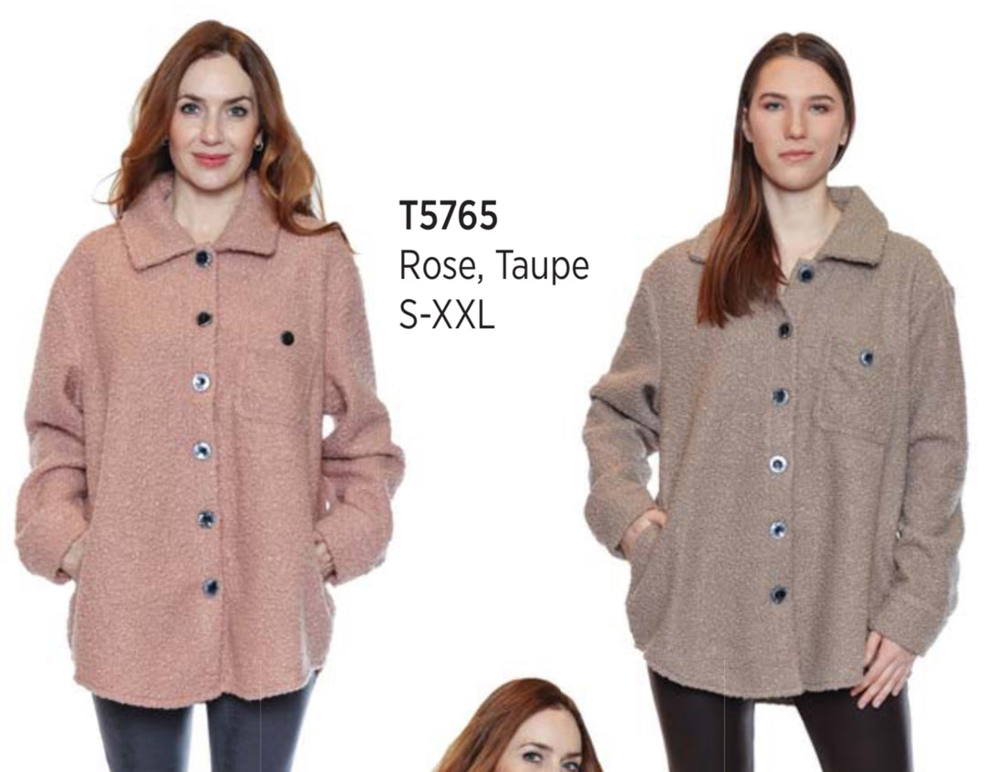 Sherpa Button Front Jacket