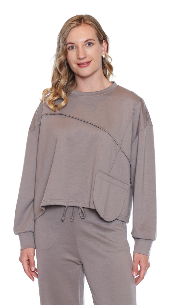 Cropped Pocket Sweater