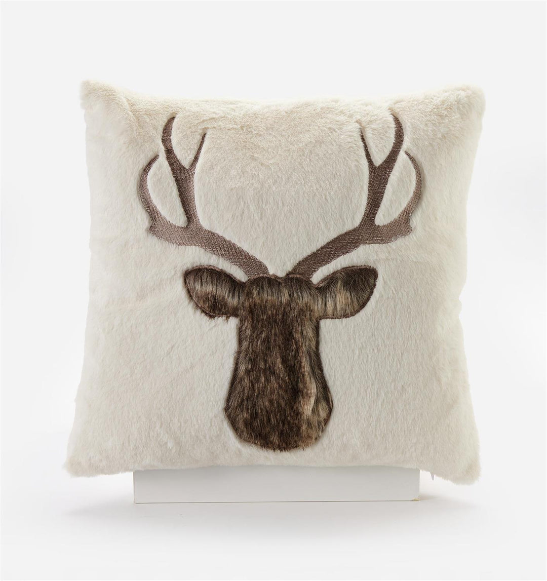 White Reindeer Pillow
