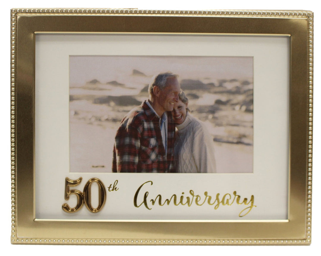 4x6” Gold 50th Anniversary Frame