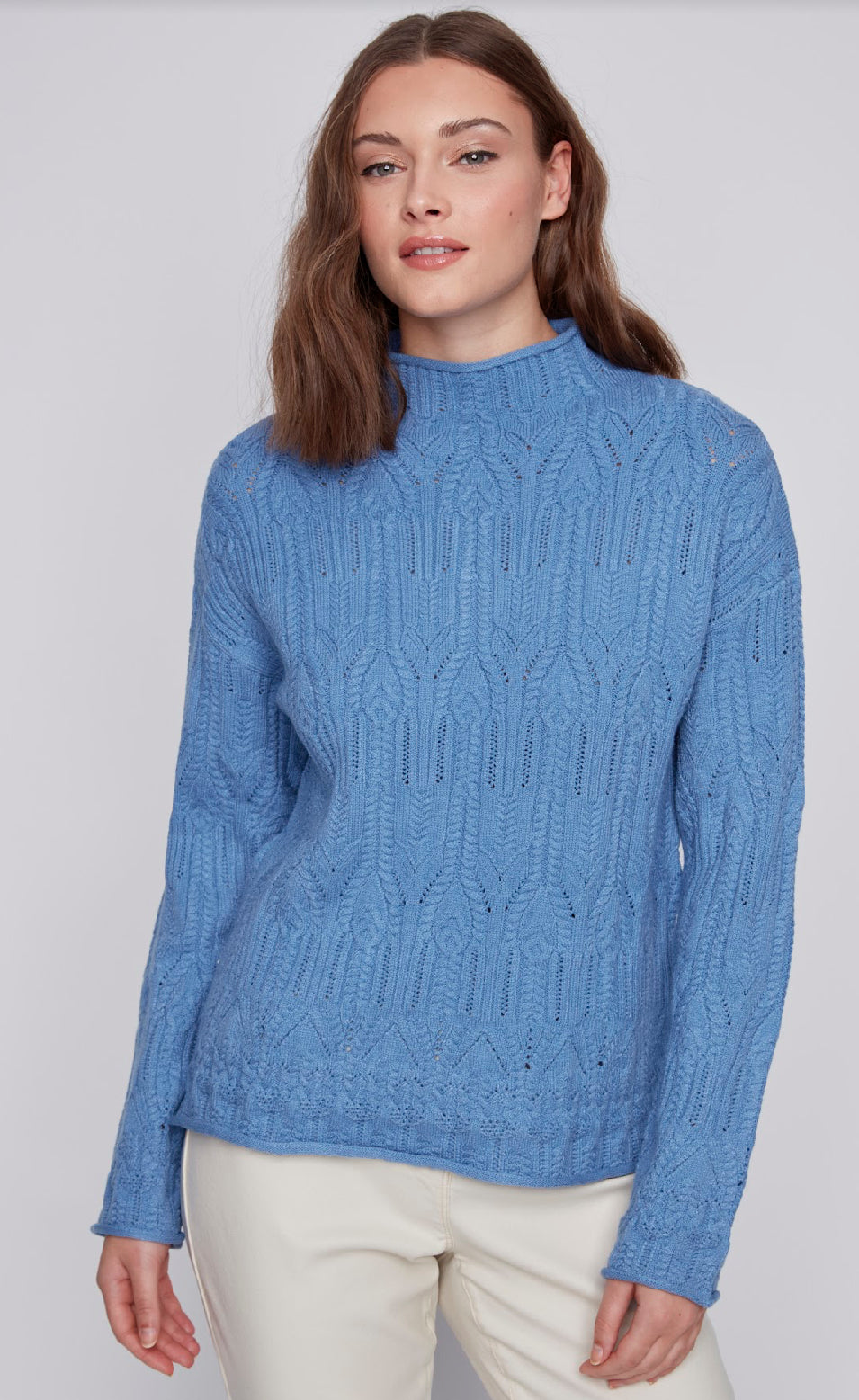 Knit Mock Neck Long Sleeve Top