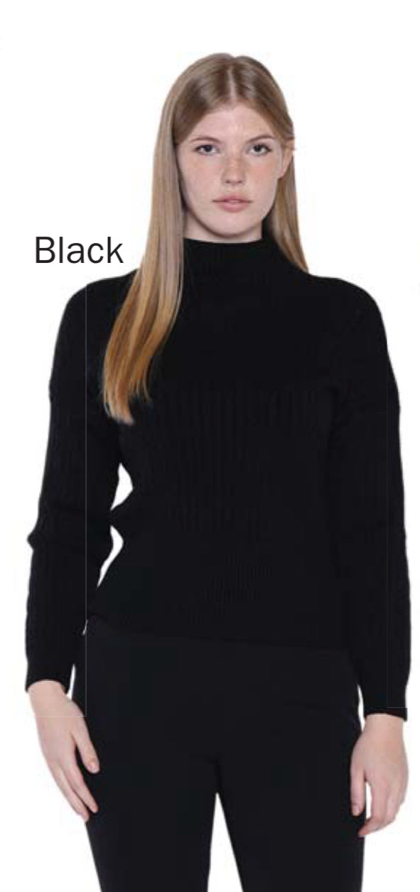 Mock Neck Long Sleeve Knit Top