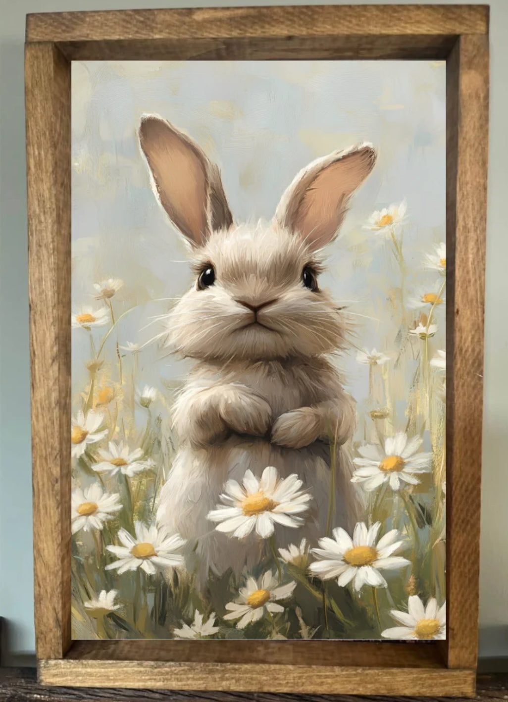 Daisy Bunny Farmhouse Sign