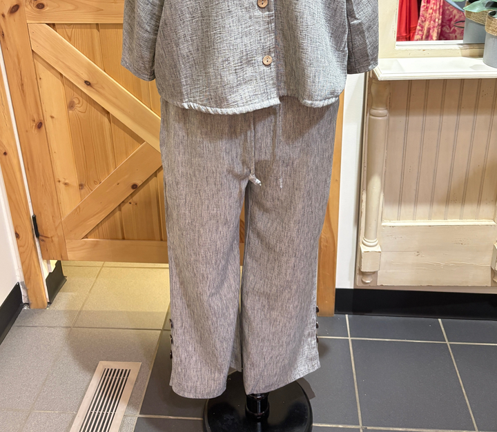 Pull On Button Detail Pant