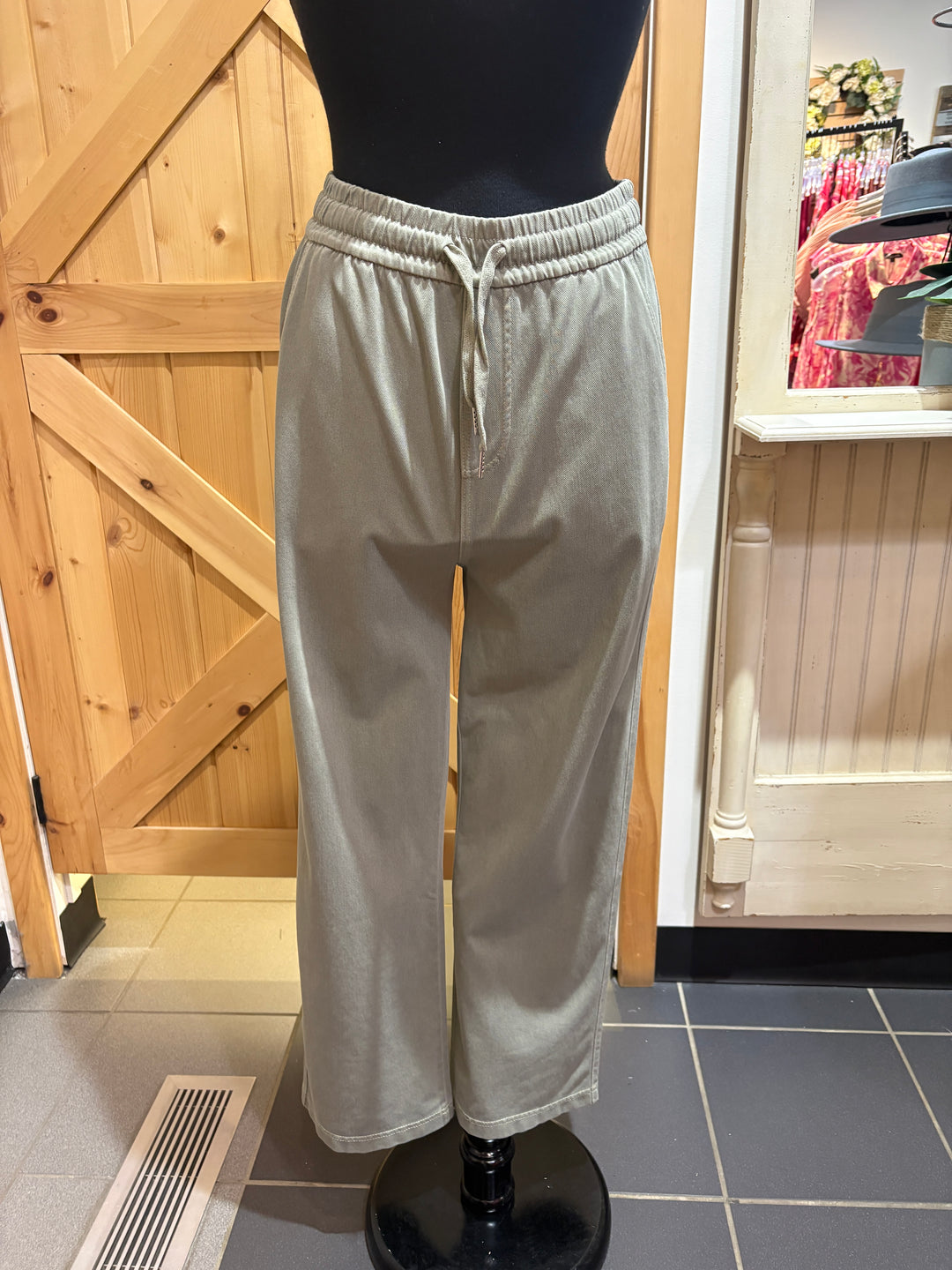 Sage Pull On Drawstring Pant