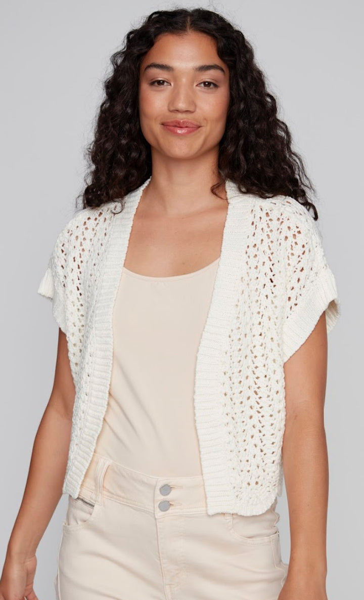 Knit Short Sleeve Cardigan