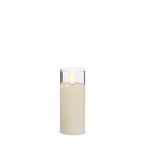 Clear Glass Pillar Candle