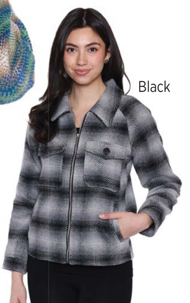 Lightweight Short Plaid Jacket