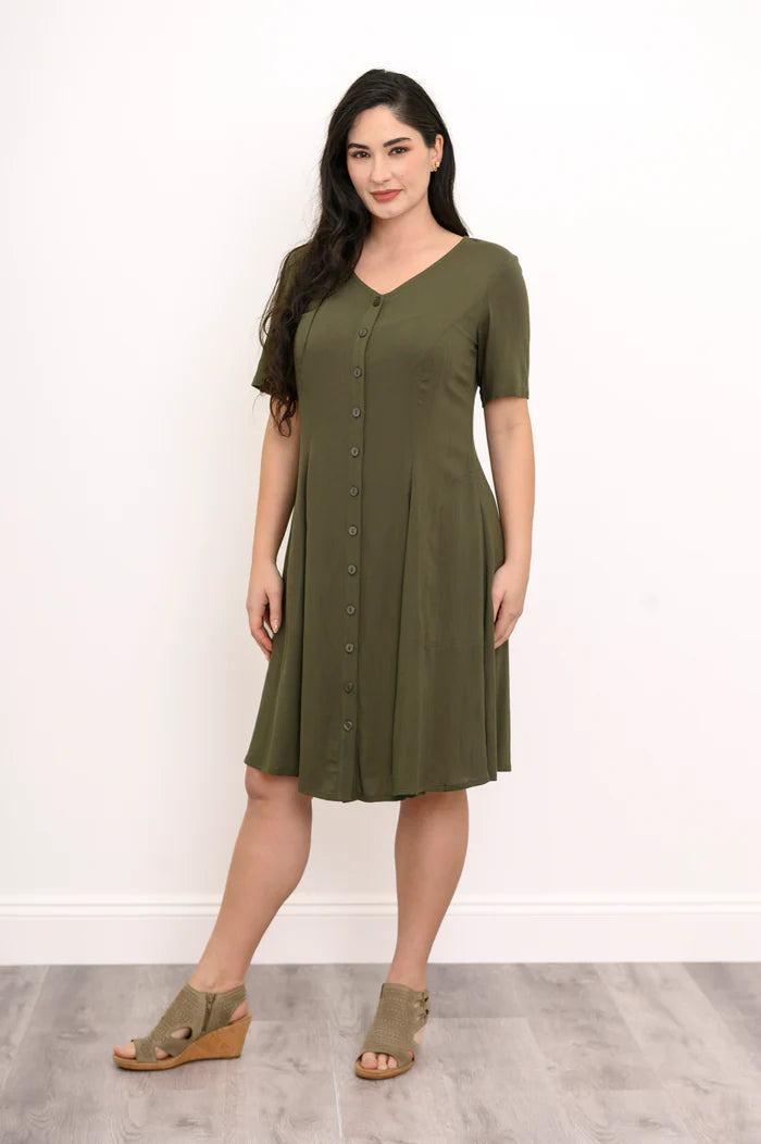 Teresa Khaki Bamboo Dress