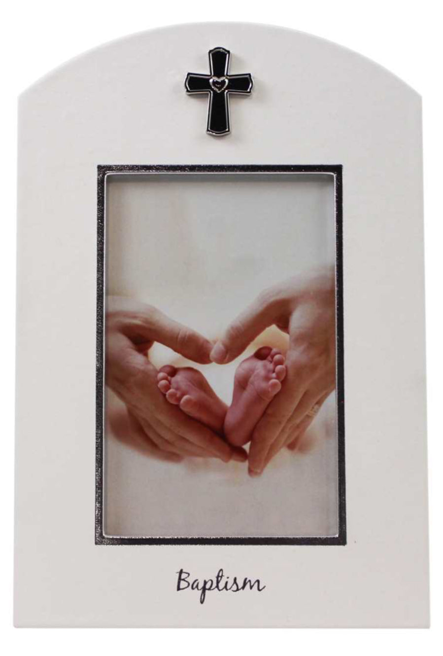 4x6” Baptism Frame W/ Cross