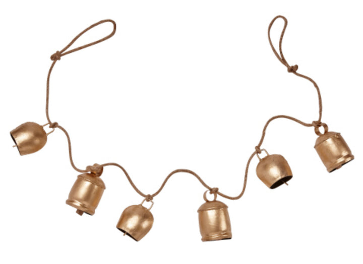 Antique Bells & Jute Rope Garland