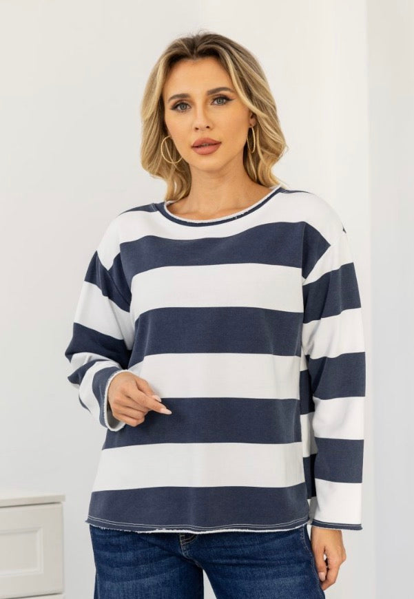Wide Stripe Pullover