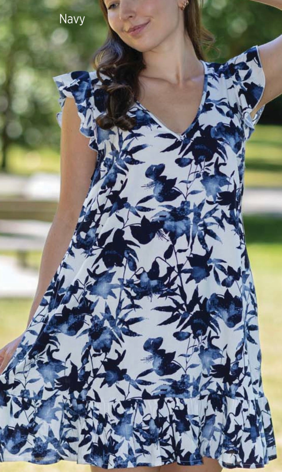 Short Sleeve Flowy Floral Dress