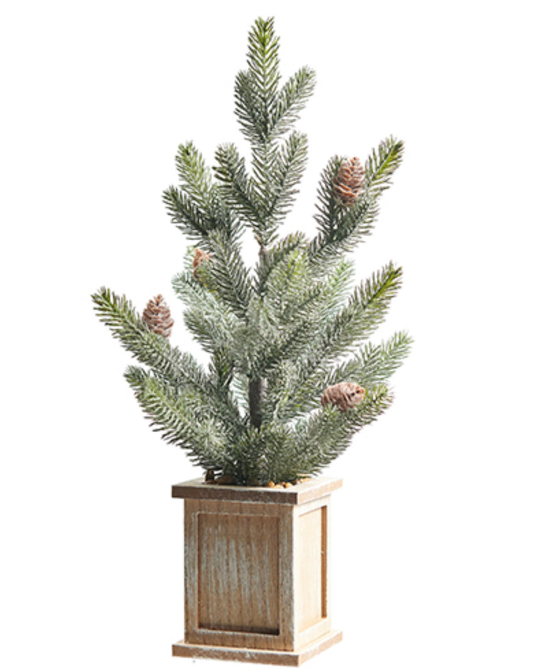 18” Potted Pine Tree W/Pinecones