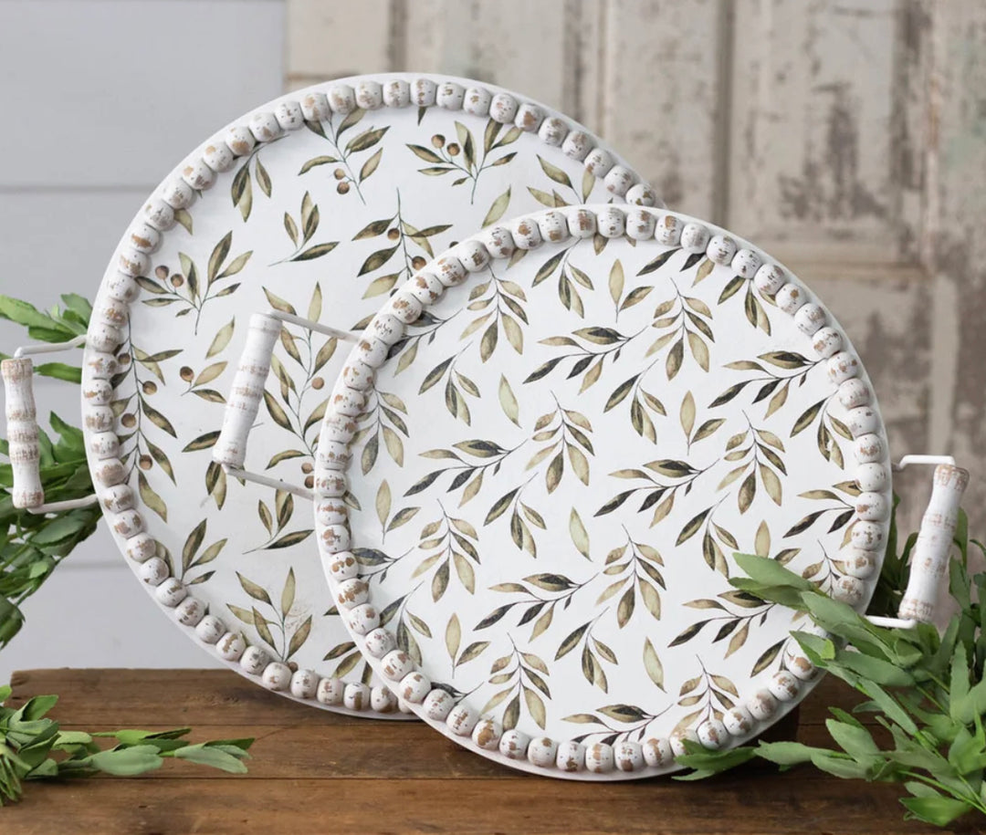 Olive Branch Beaded Tray