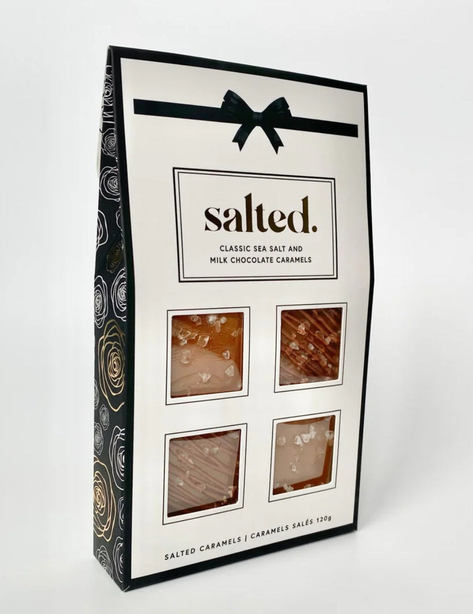 4pc Elegance Window Box Salted Caramels