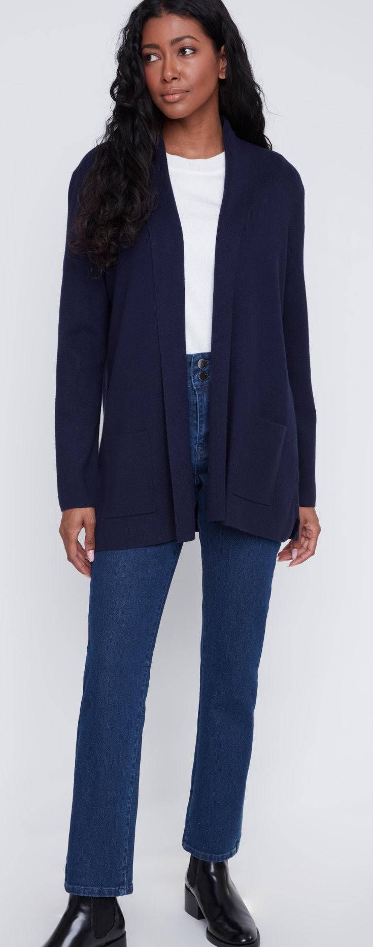 Navy Knit Cardigans
