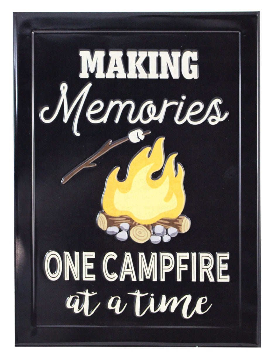 Black Making Memories Camp Sign