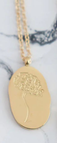 Gold Birth Flower Necklace