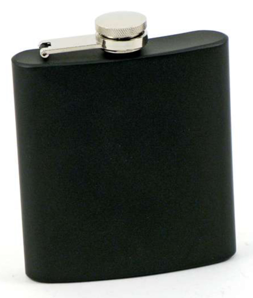6oz Black Matte Flask