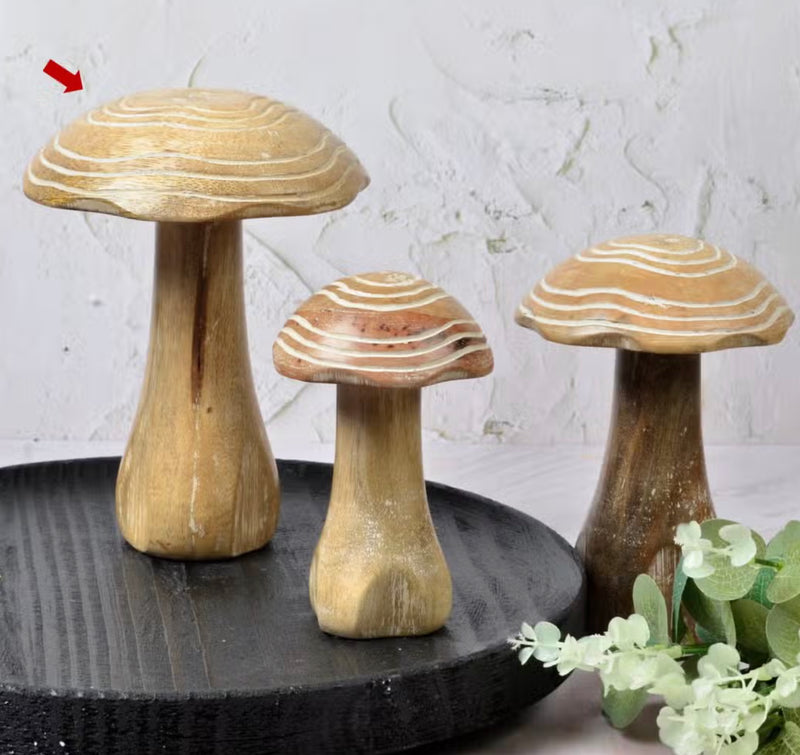 Wooden White Mushroom
