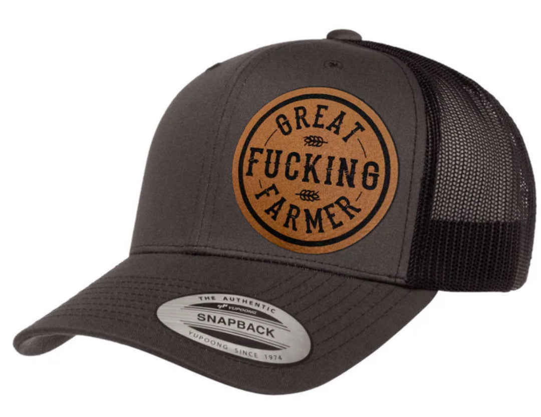 Great Farmer Leather Patch SnapBack Hat