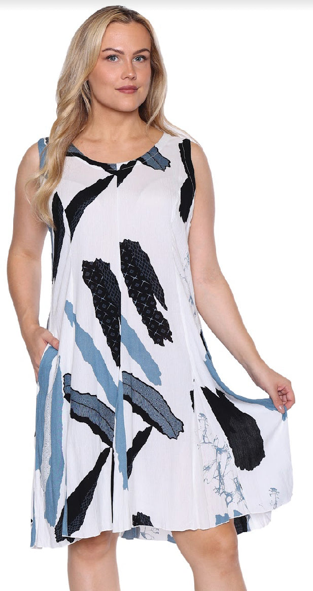 Patterned Sleeveless Dress