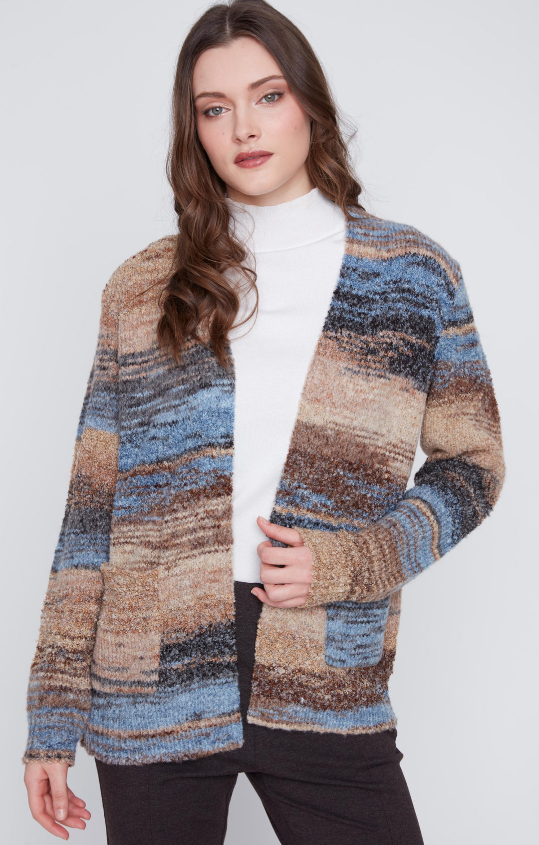 Blue Multi Color Cardigan
