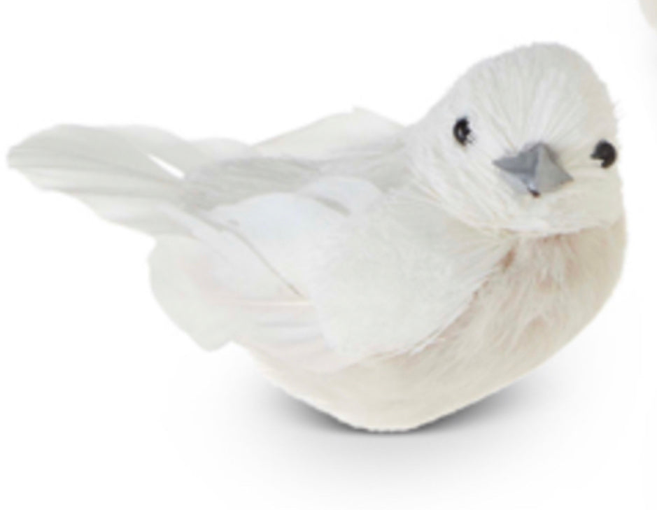 5” White Bird Ornament