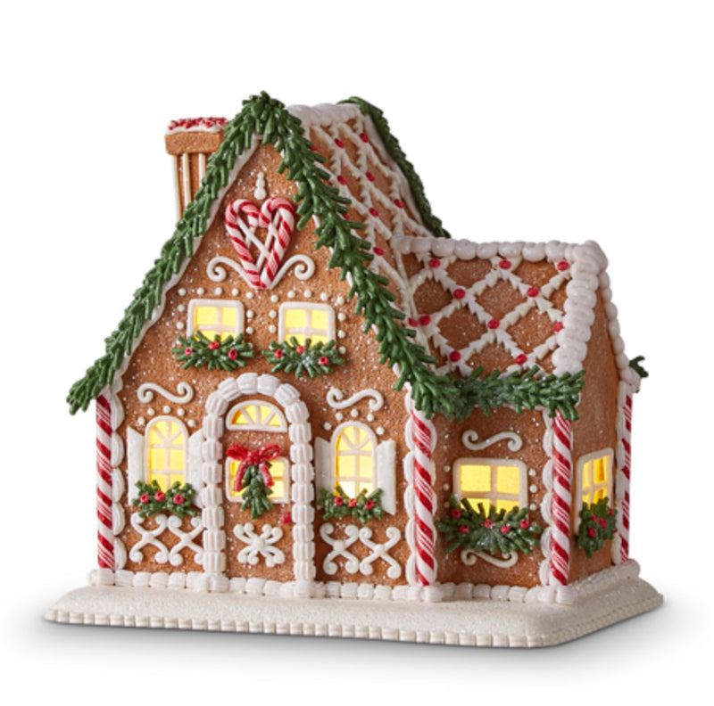 8.75” Gingerbread Lighted House