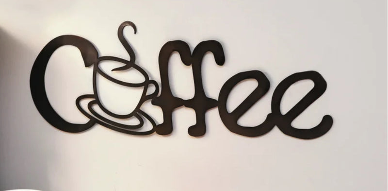Coffee Metal Cutout Sign