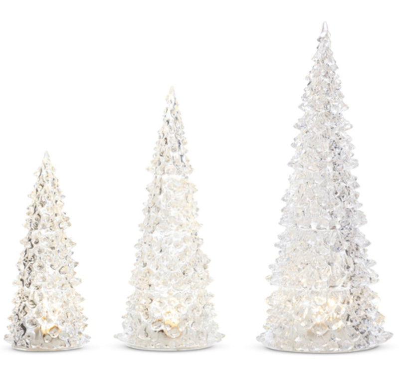 Set Of 3 Lighted Acrylic Trees