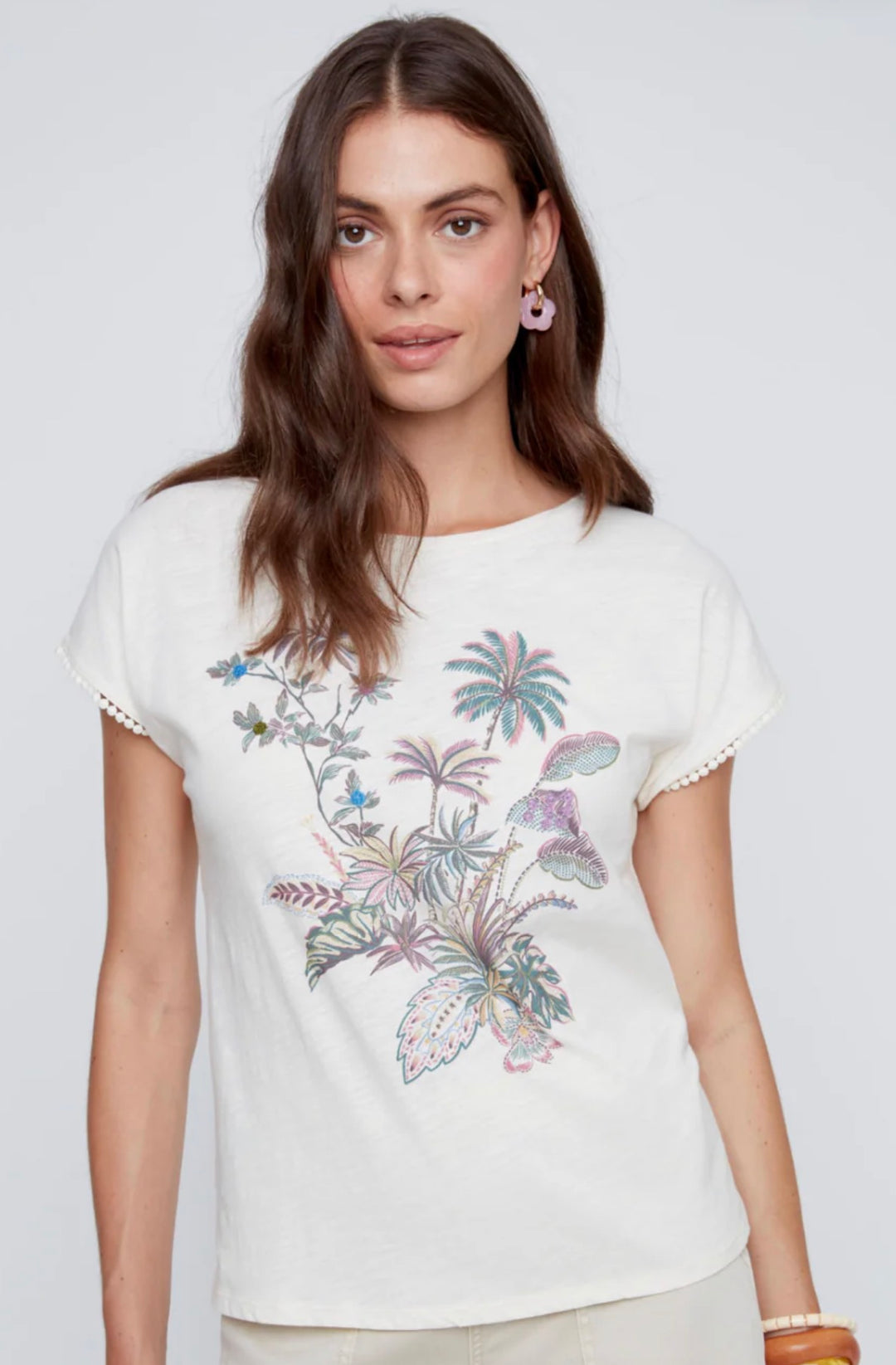 T-shirt W/Botanical Flowers