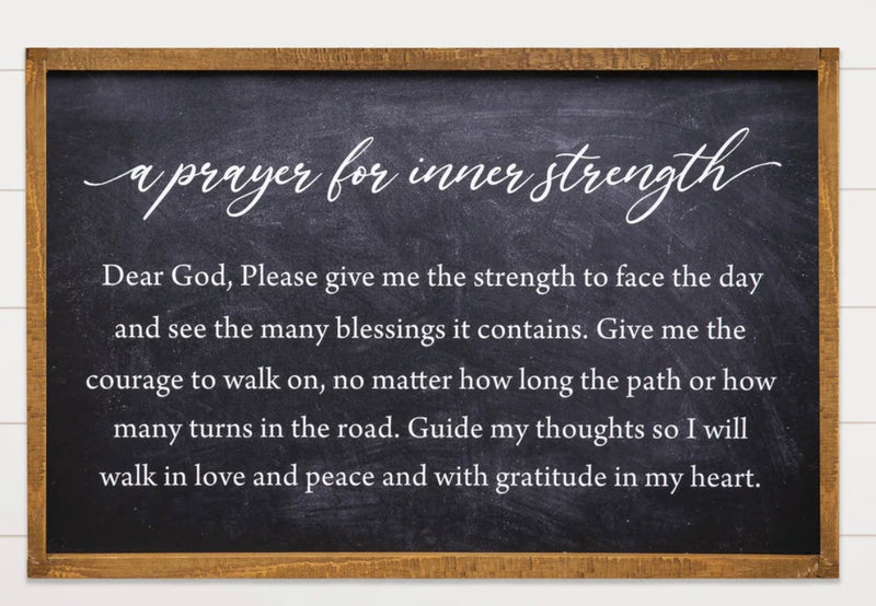 Prayer For Inner Strength Sign